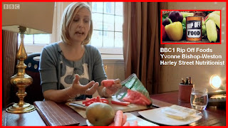 Yvonne Bishop Weston Nutritionist featuring on BBC Rip off Food porgramme